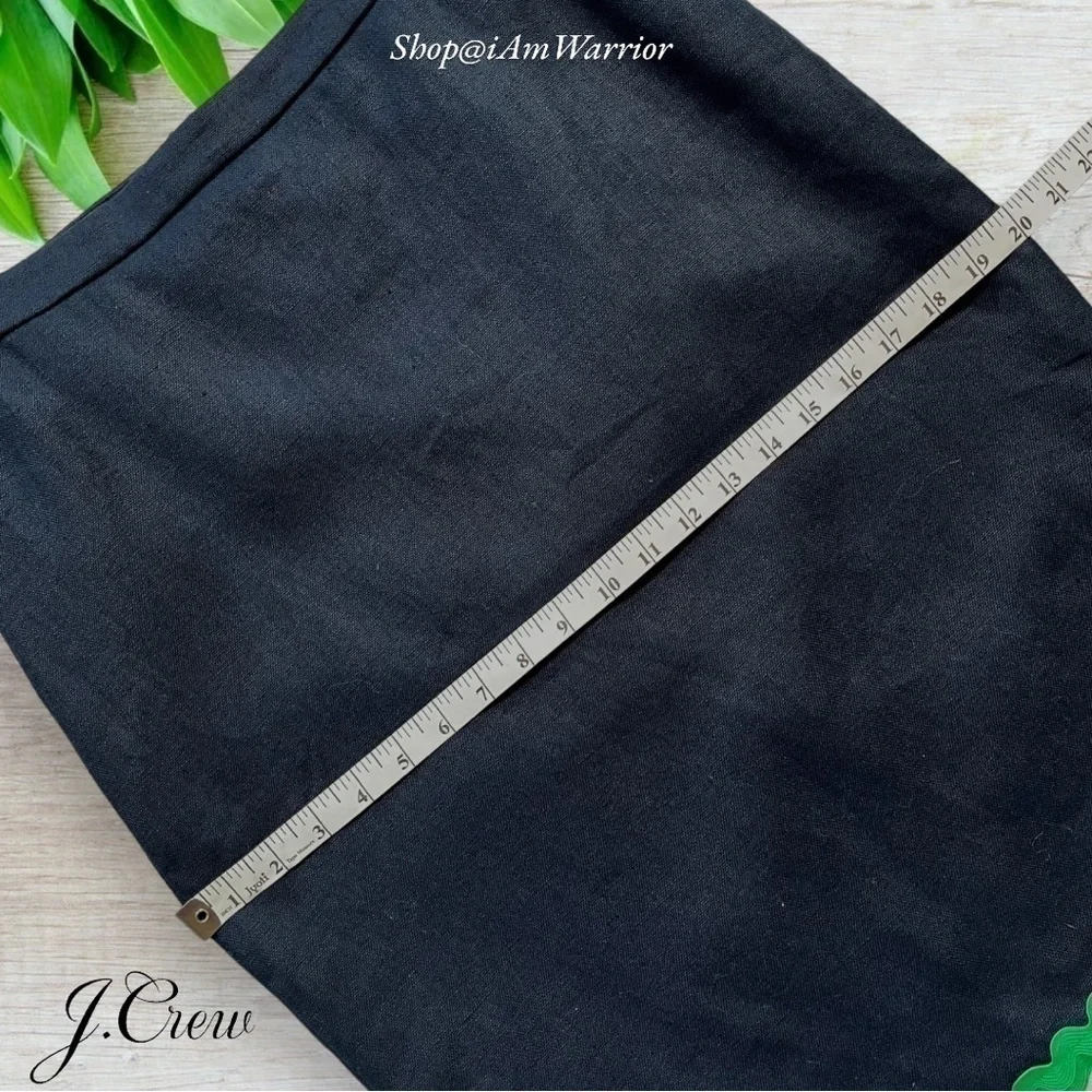 J.Crew NWT navy pencil skirt with Kelly green scallop trim *shop@iamwarrior